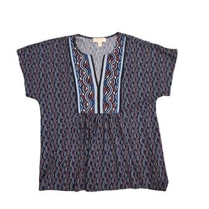 Michael Kors Navy and Red Blouse